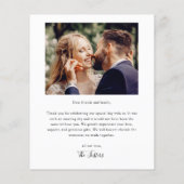 Budget Script Photo Weddenschap Hartelijk dank (Achterkant)