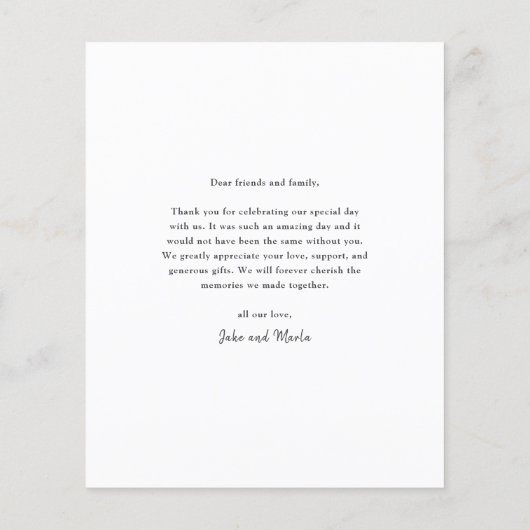 Budget Script Photo Weddenschap Hartelijk dank (Achterkant)