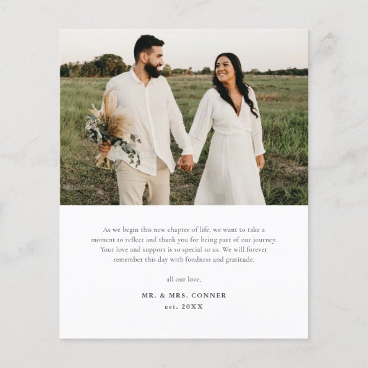 Budget Script Photo Weddenschap Hartelijk dank (Achterkant)