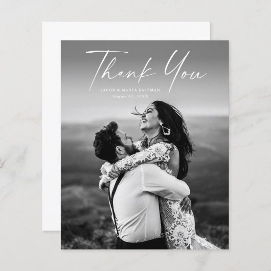 Budget Script Photo Weddenschap Hartelijk dank (Voorkant / Achterkant)