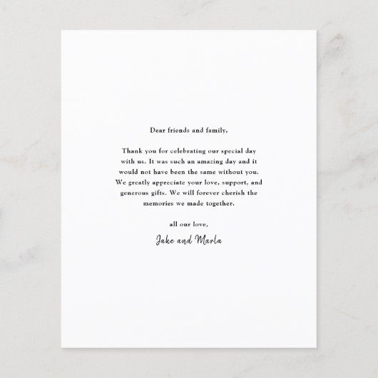 Budget Script Photo Weddenschap Hartelijk dank (Achterkant)