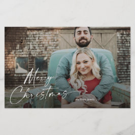 Budget Script Prettig Kerstfeest Foto Vakantiewens Flyer