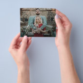 Budget Script Prettig Kerstmis Foto Vakantiewenska Flyer (Hand)