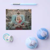 Budget Script Prettig Kerstmis Foto Vakantiewenska Flyer (Enkel)