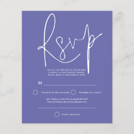 Budget Script QR Code Weddenblauw RSVP
