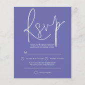 Budget Script QR Code Weddenblauw RSVP (Voorkant)