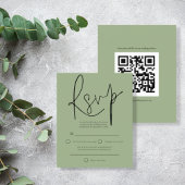 Budget Script QR Code Weddenschap Sage RSVP