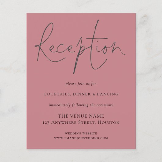 Budget Script Reception Dusty Roos Wedding Encl (Voorkant)