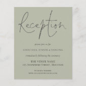 Budget Script Reception Light Sage Wedding Encl (Voorkant)