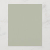Budget Script Sage Green Wedding RSVP (Achterkant)