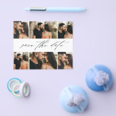 Budget Script Trouwfoto Collage Save The Date Flyer (Enkel)