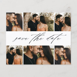 Budget Script Trouwfoto Collage Save The Date Flyer