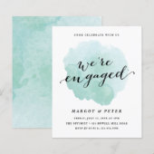 Budget Script Watercolor Trouwkaart Uitnodiging (Voorkant / Achterkant)