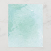 Budget Script Watercolor Trouwkaart Uitnodiging (Achterkant)