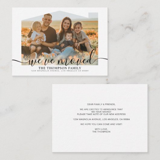 BUDGET script We hebben Foto New Home Moving verpl Notitiekaartje (Voorkant / Achterkant)