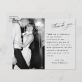 Budget Script Weddenschap Aangepaste foto Bedankt (Voorkant / Achterkant)