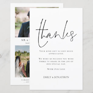 BUDGET Script Weduwen 3 Foto Collage Quote Bedankt