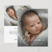 Budget Script Welkom Baby Foto Bedankt (Voorkant / Achterkant)
