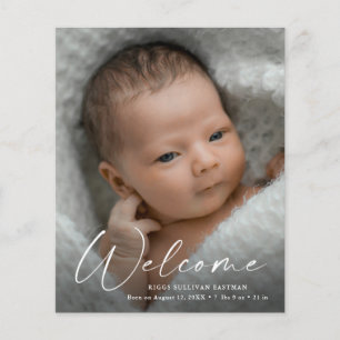 Budget Script Welkom Baby Foto Bedankt