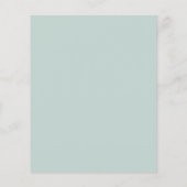 Budget Seafoam Wedding Invitation Flyer (Achterkant)