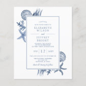 Budget Seashells Ocean Beach Weddenschap (Voorkant)