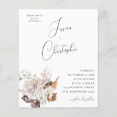 Budget Seashells & White Floral Wedding 2 Flyer (Voorkant)