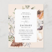 Budget Seashells & White Floral Wedding - Beige (Voorkant)