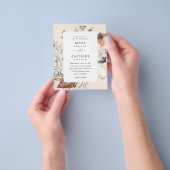 Budget Seashells & White Floral Wedding - Beige Flyer (Hand)