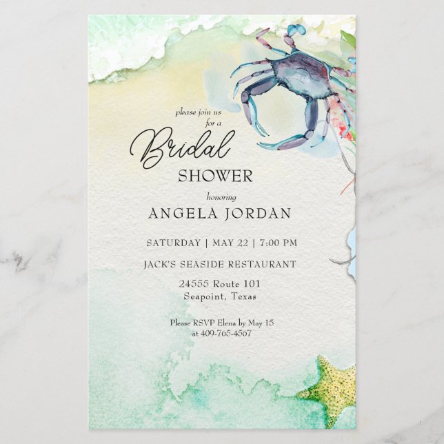 Budget Seaside Maryland Crab Bridal Shower (Voorkant)