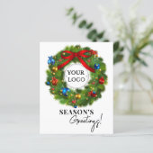 Budget Season's Groeten Krans Business Logo (Staand voorkant)