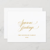 Budget Seizoenen Goud Script Typografie (Voorkant / Achterkant)