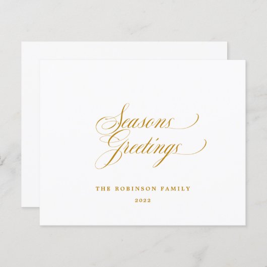 Budget Seizoenen Goud Script Typografie (Voorkant / Achterkant)