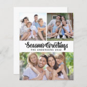 Budget Seizoen's Greetings Photo Holiday Kaart (Voorkant / Achterkant)