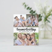 Budget Seizoen's Greetings Photo Holiday Kaart (Staand voorkant)