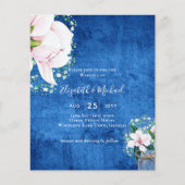BUDGET Sfeervol Roze Magnolia Chic Trouw Uitnodigi (Voorkant)
