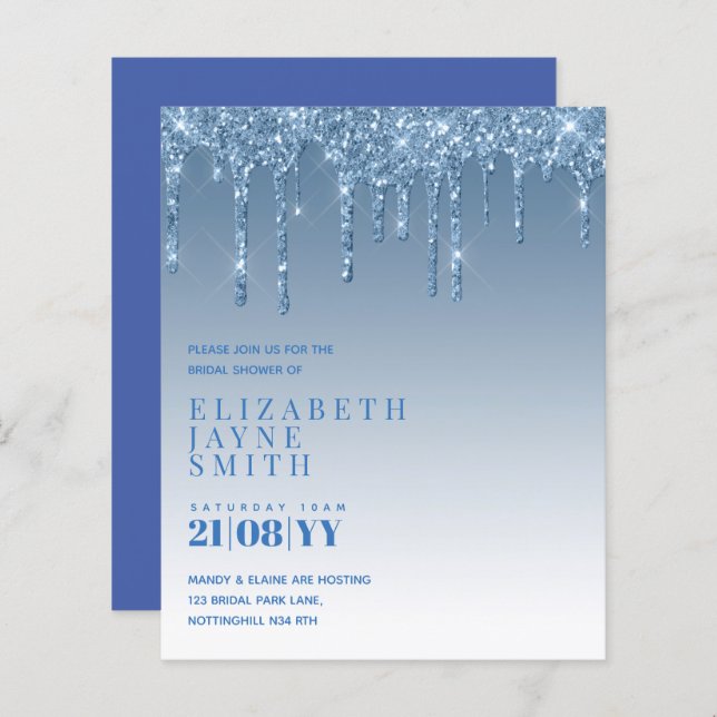 BUDGET Sfeervolle Bruidsmeisjes Bruiloft Uitnodigi (Voorkant / Achterkant)