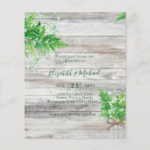 BUDGET Shabby Groene Chic Trouw Uitnodiging (Voorkant)