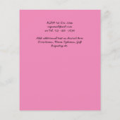 BUDGET Shabby Roze Magnolia Chic Trouw Uitnodiging (Achterkant)