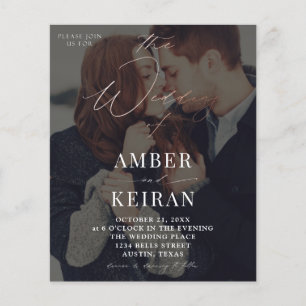 Budget Shades - Dark w Bronze Photo Wedding Flyer