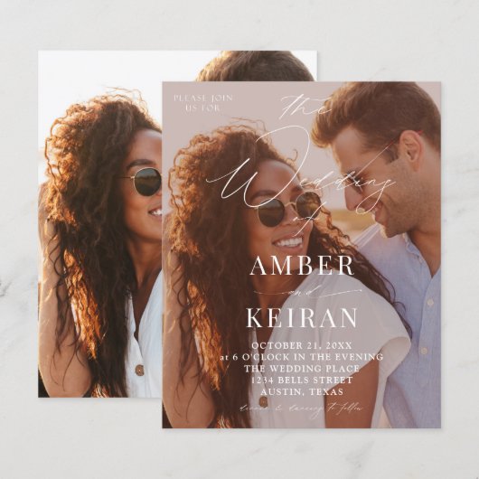 Budget Shades - Sun Kast Photo Wedding (Voorkant / Achterkant)