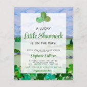 Budget Shamrock Baby shower Invitation (Voorkant)