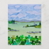 Budget Shamrock Eerste Verjaardagsfeest Uitnodigin (Achterkant)