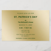 Budget Shamrock St Patricks Day Party Invitation (Achterkant)
