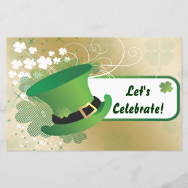 Budget Shamrock St Patricks Day Party Invitation