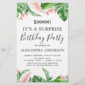 Budget Shhh Surprise Birthday Party tropical (Voorkant)
