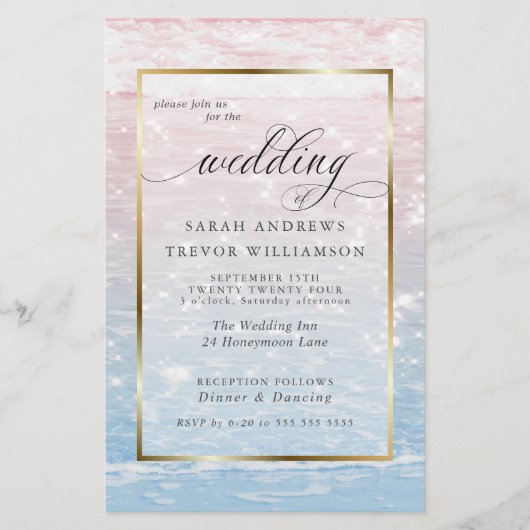 Budget Shimmering Waters Pink Beach Wedding (Voorkant)