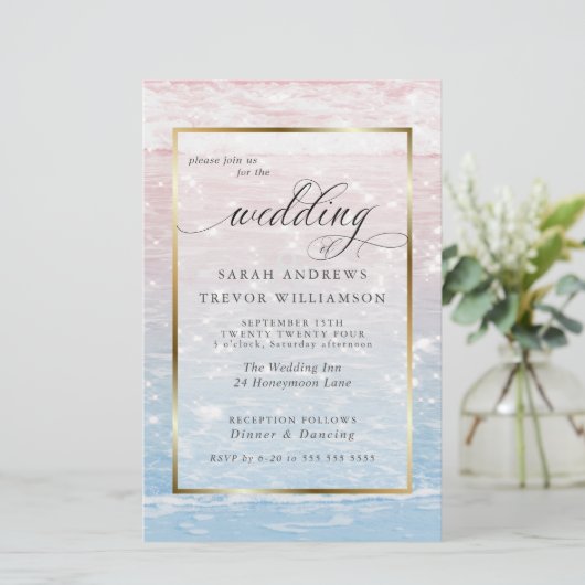 Budget Shimmering Waters Pink Beach Wedding (Staand voorkant)