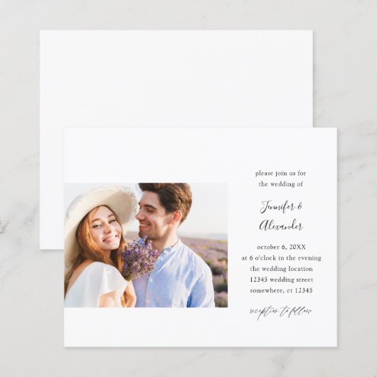 Budget Side Photo Calligraphy Wedding (Voorkant / Achterkant)