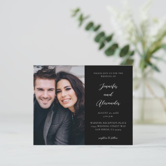 Budget Side Photo Mod El Calligraphy Wedding Black (Staand voorkant)