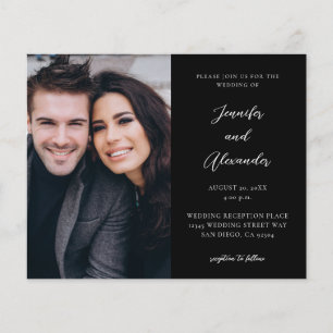 Budget Side Photo Mod El Calligraphy Wedding Black Flyer